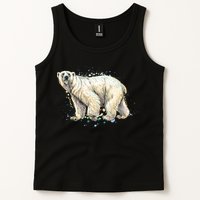 Abstract Polar Bear From A Splash Tank Top