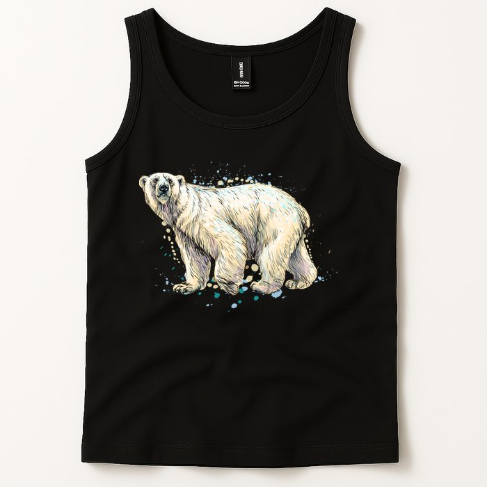 Abstract Polar Bear From A Splash Tank Top