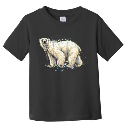 Abstract Polar Bear From A Splash Toddler T-Shirt