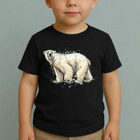 Abstract Polar Bear From A Splash Toddler T-Shirt