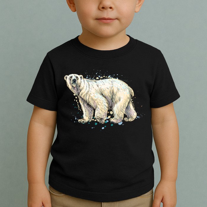Abstract Polar Bear From A Splash Toddler T-Shirt
