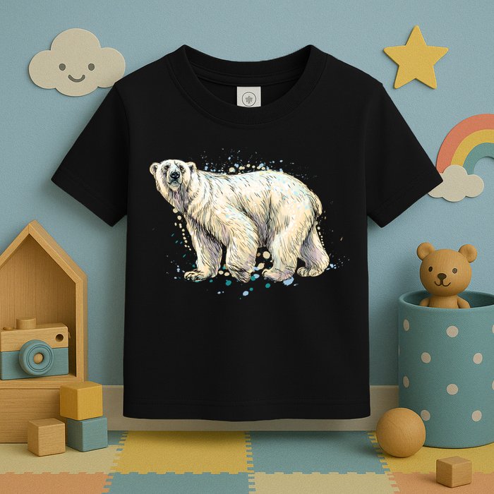 Abstract Polar Bear From A Splash Toddler T-Shirt