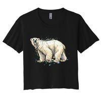 Abstract Polar Bear From A Splash Crop Top