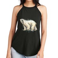 Abstract Polar Bear From A Splash Women's Perfect Tri Rocker Tank