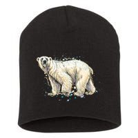 Abstract Polar Bear From A Splash Short Acrylic Beanie
