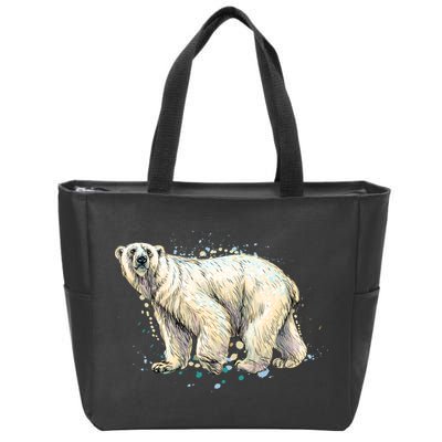 Abstract Polar Bear From A Splash Zip Tote Bag