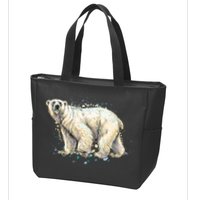 Abstract Polar Bear From A Splash Zip Tote Bag