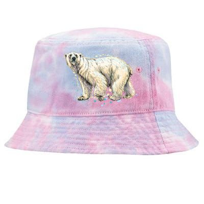 Abstract Polar Bear From A Splash Tie-Dyed Bucket Hat