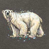 Abstract Polar Bear From A Splash Cotton Canvas Backpack