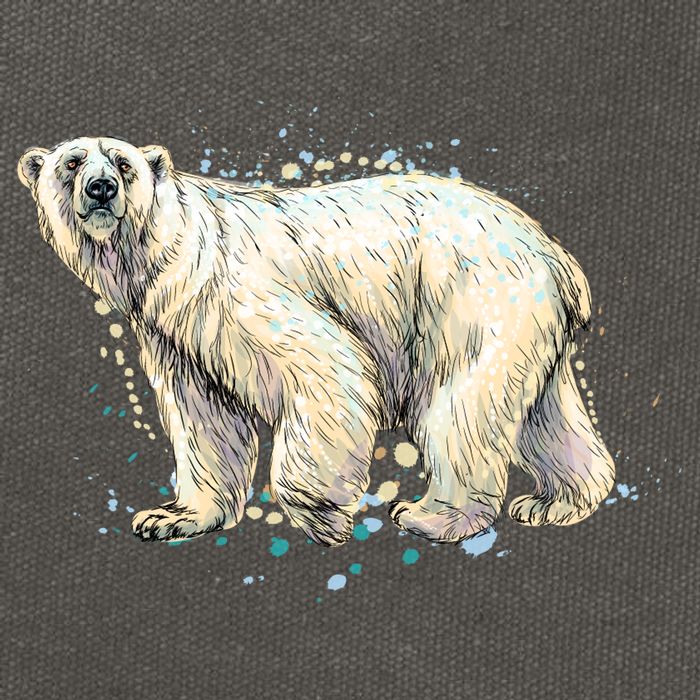 Abstract Polar Bear From A Splash Cotton Canvas Backpack