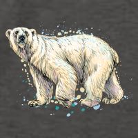 Abstract Polar Bear From A Splash Vector Backpack