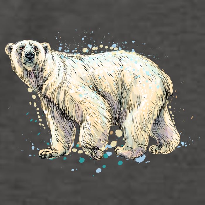 Abstract Polar Bear From A Splash Vector Backpack