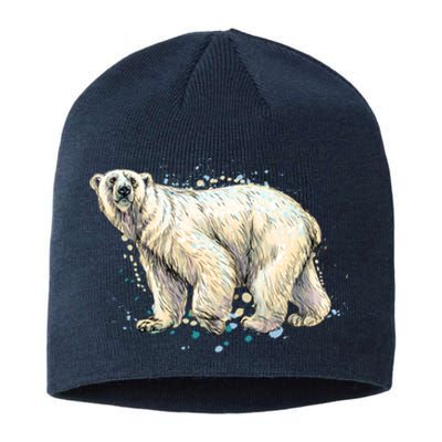 Abstract Polar Bear From A Splash Sustainable Beanie