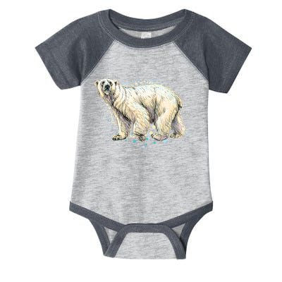 Abstract Polar Bear From A Splash Infant Baby Jersey Bodysuit