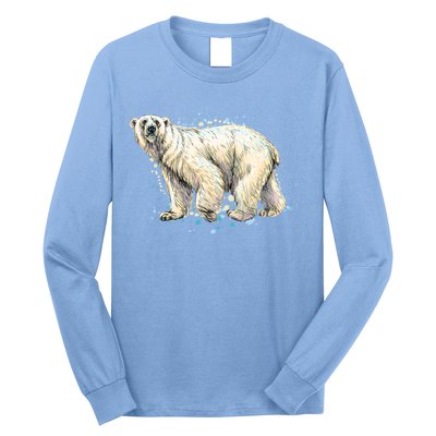 Abstract Polar Bear From A Splash Long Sleeve Shirt