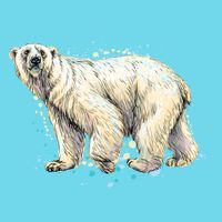 Abstract Polar Bear From A Splash Long Sleeve Shirt