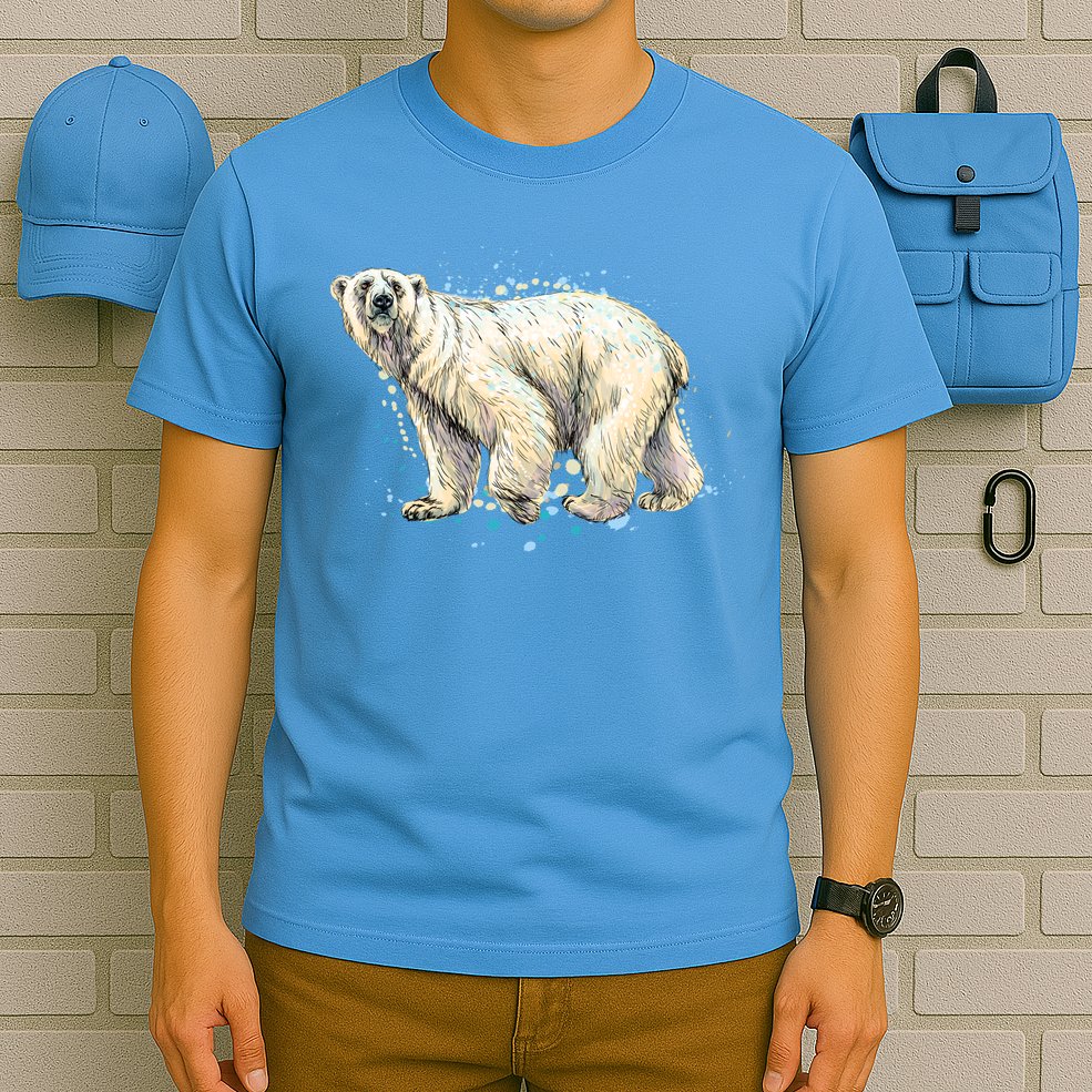 Abstract Polar Bear From A Splash T-Shirt