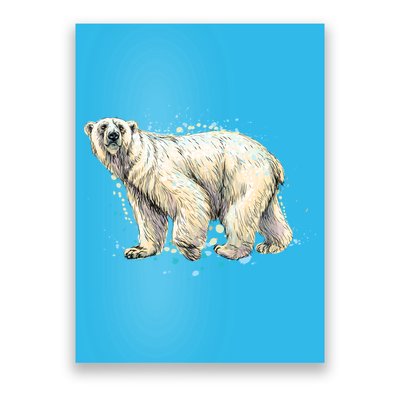 Abstract Polar Bear From A Splash Poster