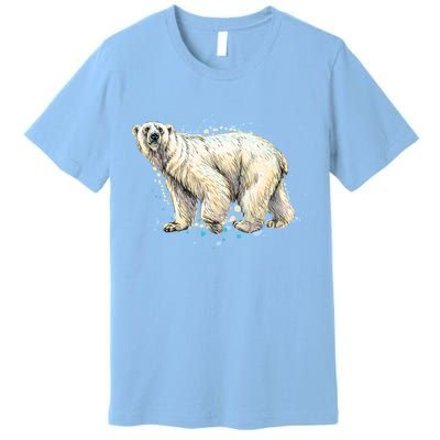 Abstract Polar Bear From A Splash Premium T-Shirt