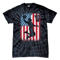 American Patriotic Basketball 4th Of July US Flag Men Tie-Dye T-Shirt