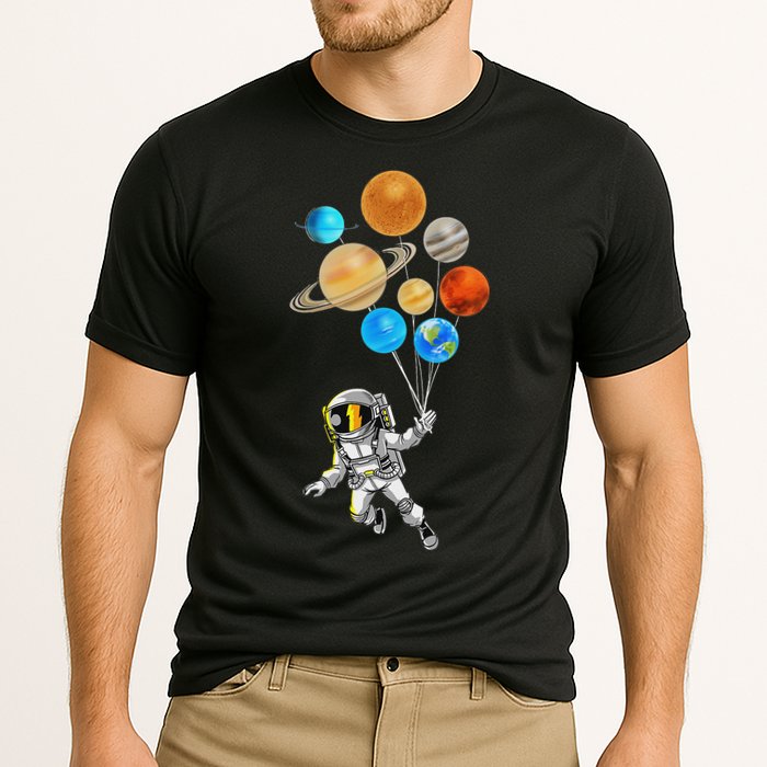 Astronaut Planet Balloons Super Gift For Space Space Performance Shirt