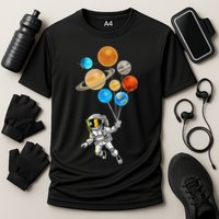 Astronaut Planet Balloons Super Gift For Space Space Performance Shirt