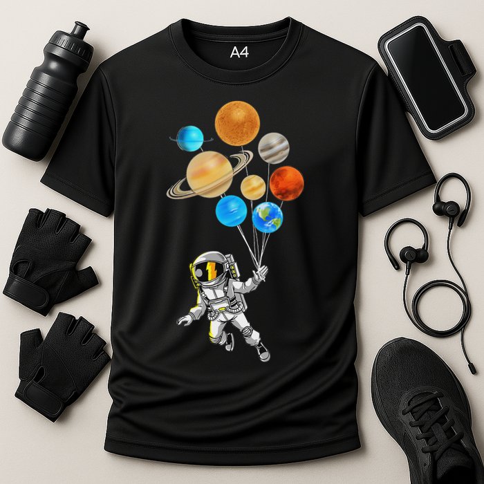 Astronaut Planet Balloons Super Gift For Space Space Performance Shirt