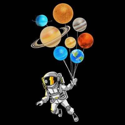 Astronaut Planet Balloons Super Gift For Space Space T-Shirt