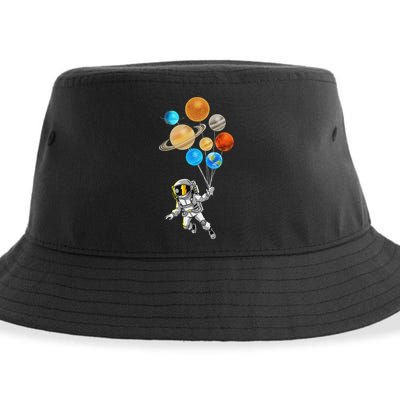Astronaut Planet Balloons Super Gift For Space Space Sustainable Bucket Hat