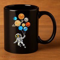 Astronaut Planet Balloons Super Gift For Space Space 11oz C Handle Ceramic Mug
