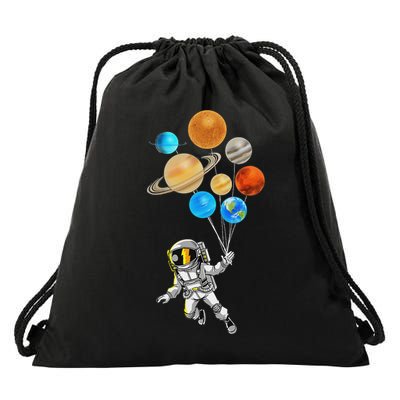 Astronaut Planet Balloons Super Gift For Space Space Drawstring Bag