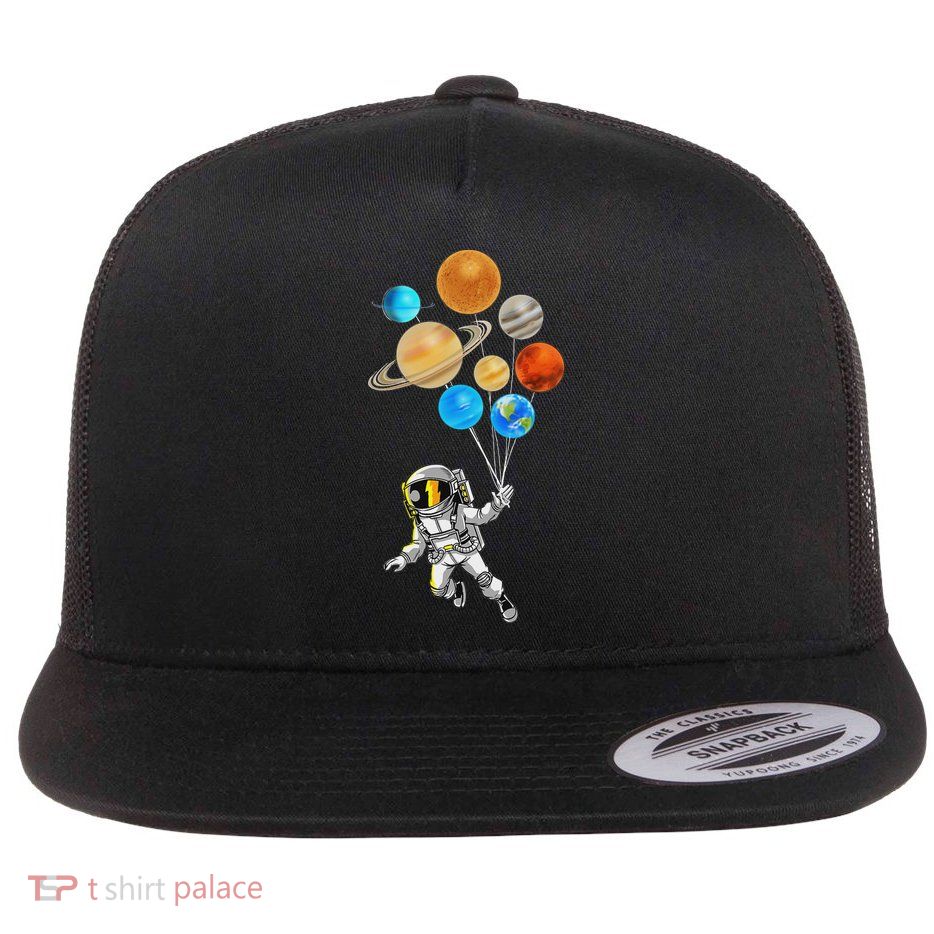 Astronaut Planet Balloons Super Gift For Space Space Flatbill Hat