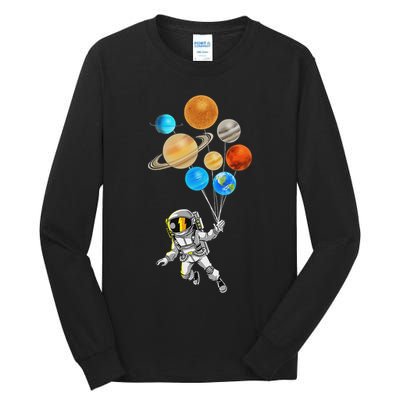 Astronaut Planet Balloons Super Gift For Space Space Tall Long Sleeve T-Shirt