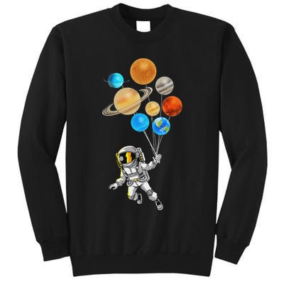 Astronaut Planet Balloons Super Gift For Space Space Tall Sweatshirt