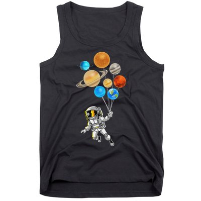 Astronaut Planet Balloons Super Gift For Space Space Tank Top