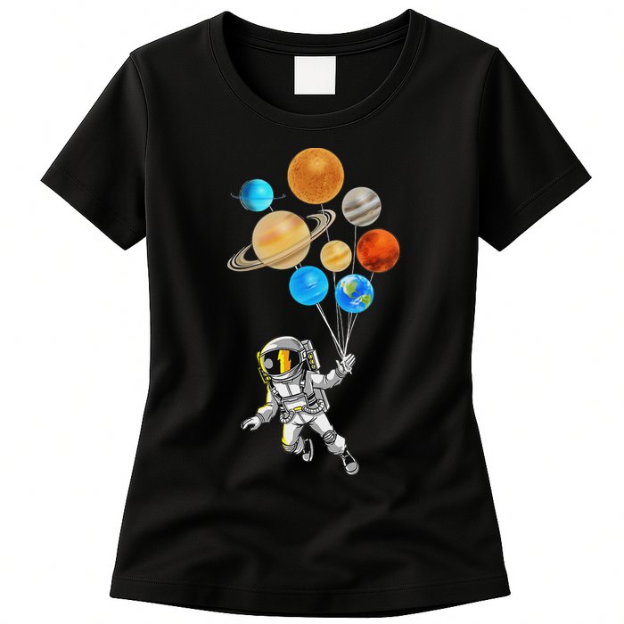 Astronaut Planet Balloons Super Gift For Space Space Womens T-Shirt