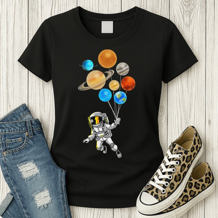 Astronaut Planet Balloons Super Gift For Space Space Womens T-Shirt
