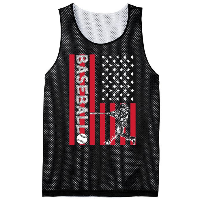 American Pride Baseball Player Batter US Flag Baseball Mesh Reversible Basketball Jersey Tank