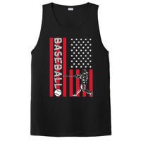 American Pride Baseball Player Batter US Flag Baseball PosiCharge Competitor Tank