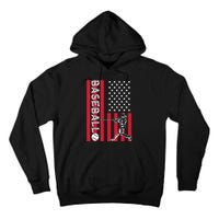 American Pride Baseball Player Batter US Flag Baseball Tall Hoodie