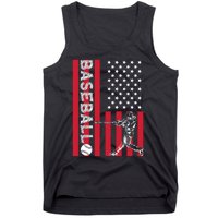 American Pride Baseball Player Batter US Flag Baseball Tank Top