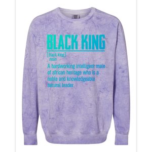 African Pride Black History Month Black King Definition Cute Gift Colorblast Crewneck Sweatshirt