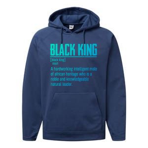 African Pride Black History Month Black King Definition Cute Gift Performance Fleece Hoodie