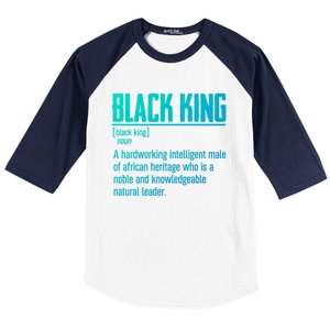 African Pride Black History Month Black King Definition Cute Gift Baseball Sleeve Shirt