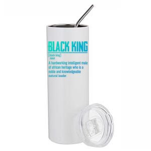 African Pride Black History Month Black King Definition Cute Gift Stainless Steel Tumbler