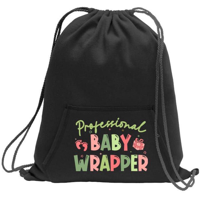 APDL Professional Baby Wrapper Funny Christmas NICU Nurse Sweatshirt Cinch Pack Bag