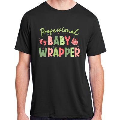 APDL Professional Baby Wrapper Funny Christmas NICU Nurse Adult ChromaSoft Performance T-Shirt