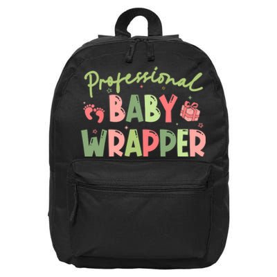 APDL Professional Baby Wrapper Funny Christmas NICU Nurse 16 in Basic Backpack