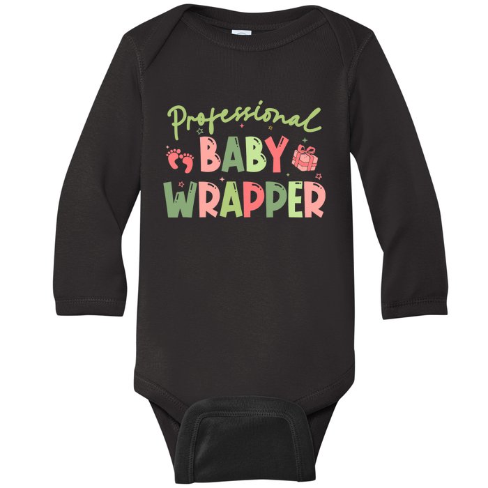 APDL Professional Baby Wrapper Funny Christmas NICU Nurse Baby Long Sleeve Bodysuit