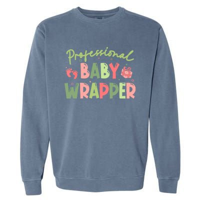 APDL Professional Baby Wrapper Funny Christmas NICU Nurse Garment-Dyed Sweatshirt